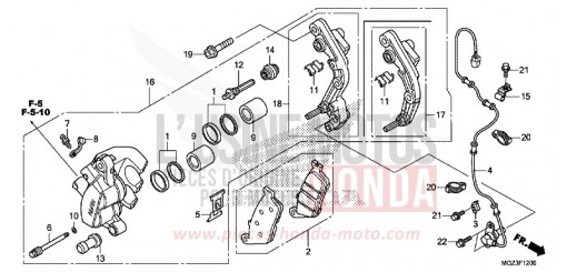 ETRIER DE FREIN AVANT CBR500RAE de 2014